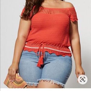 Karyna Off Shoulder Crochet Top